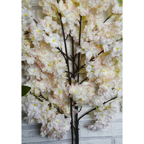 Flores Artificiales Decoración Jarrones Set de 3, Flor de Cerezo. Ramas Flores  Decorativas 100 cm Color 