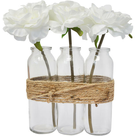 Bellos maceteros blancos en tres tamaños para colocar juntos y agregar a la  decoración interior #decoration #flowerpo…