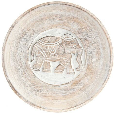 ALJOIR Bandeja para Llaves Vaciabolsillos de Madera 20cm para Recibidor  Decorativa Diseño Elefante Vacía Bolsillos Objetos Accesorios