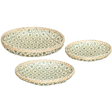 BANDEJA DECORATIVA BAMBÚ NATUR GUEKE SET 3