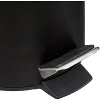 25,8x16,8cm Papelera Metálica Negra baño con Tapa Hogar y Más Cubo y Pedal Capacidad de 3 litros Papelera para Oficina 