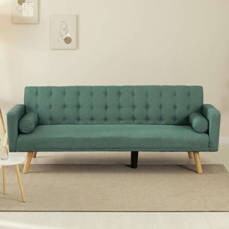 Nalui Sofá Cama Verde One Dots 3 Plazas Acolchado