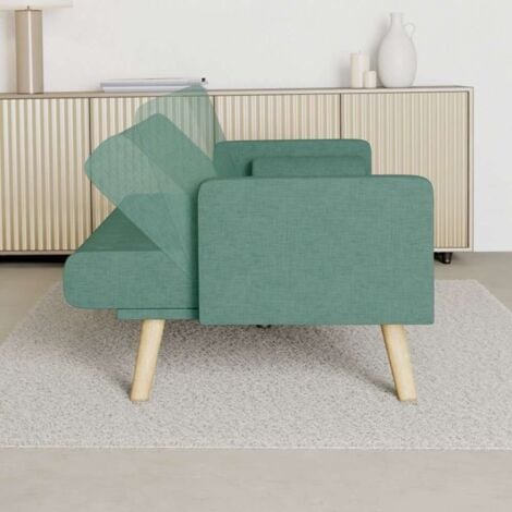 Nalui Sofá Cama Verde One Dots 3 Plazas Acolchado