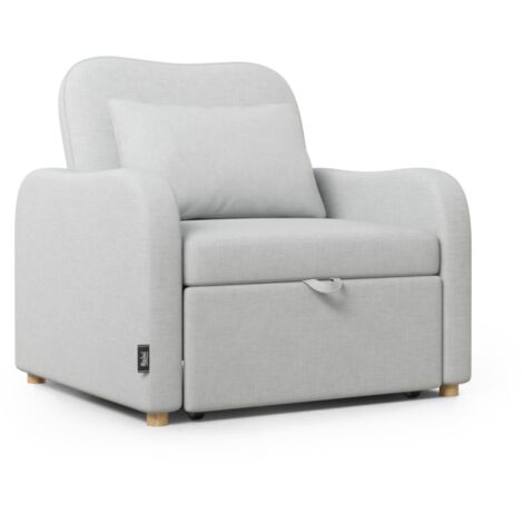 Nalui Sillón Cama Gris Buddy Reclinable 3 en 1 (92x97x90cm)
