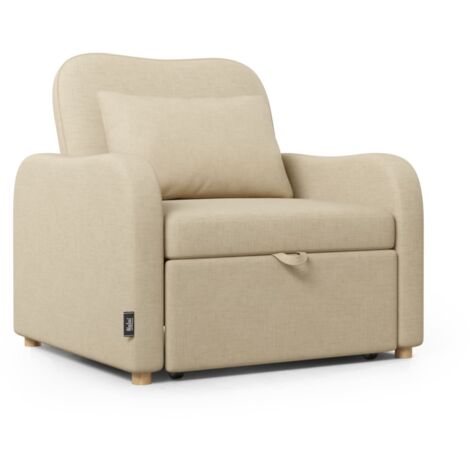 Nalui Sillón Cama Beige Buddy Reclinable 3 en 1 (92x97x90cm)