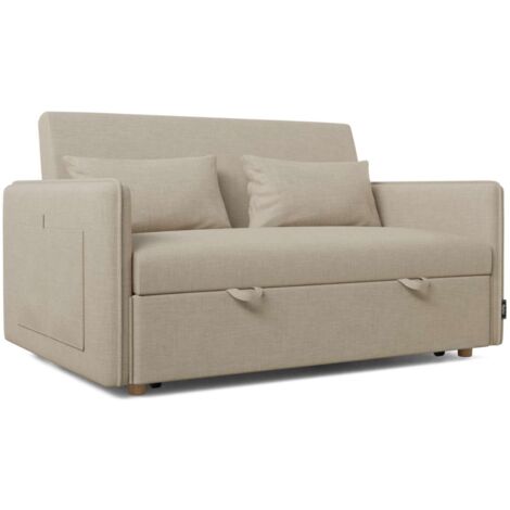 Nalui Sofá Cama Beige Nest 2 2 plazas (139x100x80cm)