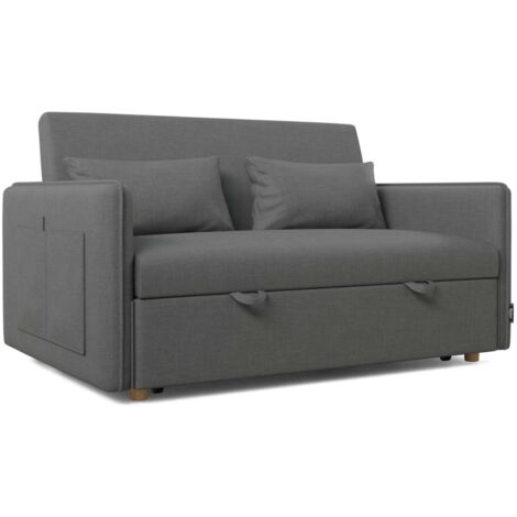 Nalui Sofá Cama Gris Antracita Nest 2 2 plazas (139x100x80cm)