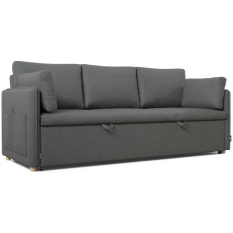 Nalui Sofá Cama Gris Antracita Nest 3 3 plazas (211x86x88cm)