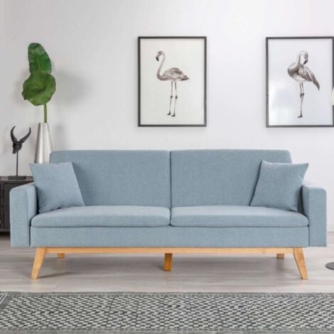 Nalui Sofá Cama Azul Celeste Reine 3 Plazas