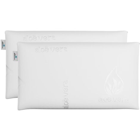 Nalui Almohada Viscoelástica Blanco Agatha con Doble Funda (Firmeza Media)