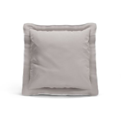 Nalui Funda de Cojín Gris 50x50cm 100% Algodón 180 Hilos, Suave, Fresca, Transpirable, Lavable a 30ºC