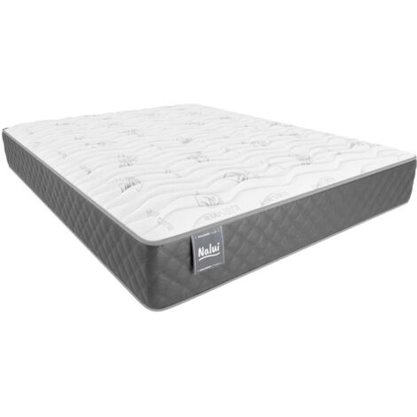 Nalui Colchón Viscoelástico 140x200x26cm Gris Mulhacén DualSense Multicapa con Núcleo GravityFoam, Firmeza Alta, Reversible, Transpirable. Fabricado en España
