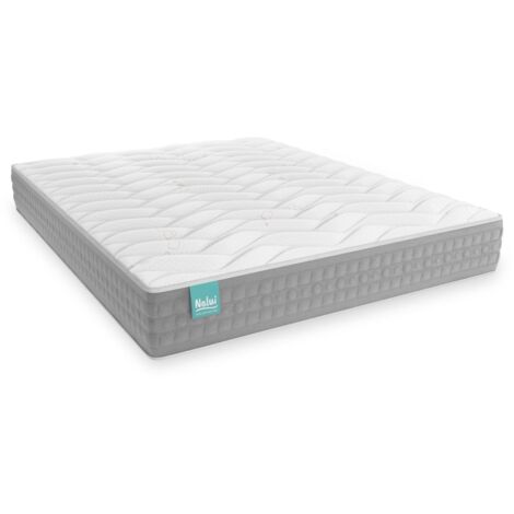 Nalui Colchón Viscoelástico 120x200x26cm Blanco Talaia ±26cm Firmeza Media con Tejido Strech Bambú. Reversible Fabricado en España