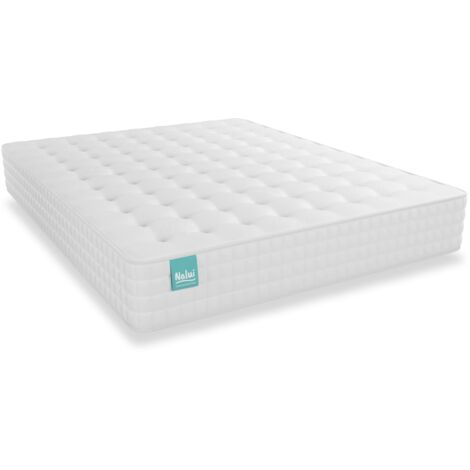 Nalui Colchón de Muelles Ensacados 80x180x26cm Blanco Galana ±26cm Firmeza Media-Suave  Hecho en España