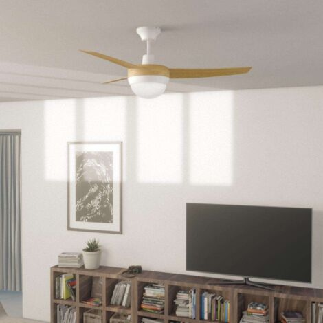 Newlux - Ventilador de Techo con Luz LED y Mando a Distancia Roof W420  Marrón