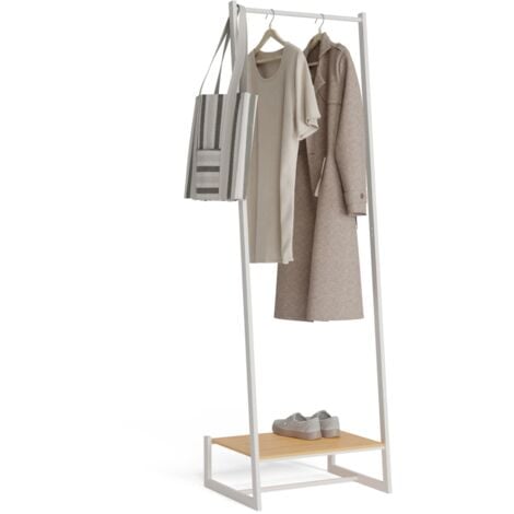 Newlux Perchero Burro Blanco Hangy One 20 Hasta 15kg con Zapatero, Resistente, Diseño Compacto