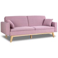Nalui Sofá Cama Rosa Reine 3 Plazas