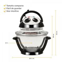 NEWCHEF Mini Horno Compact Pro 3,5L, Horno de Convección, 800W, Portátil, Bajo  Consumo, Compatible con
