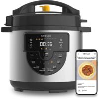 Newlux Olla Programable Negro Chef Pot V170 6L con Voz, 15 Funciones, 1000W, Programable 24h, 4 Niveles de Presión