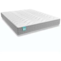 Nalui Colchón Viscoelástico 140x180x21cm Blanco Talaia ±21cm Firmeza Media con Tejido Strech Bambú. Reversible Fabricado en España