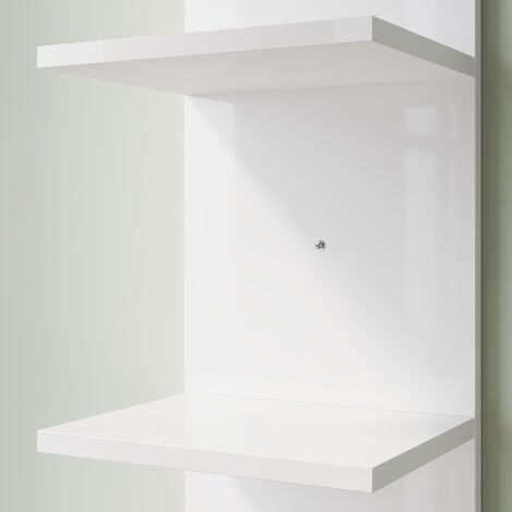 ELEGANT Shelves, Standing Display Storage Cabinet with 5 Compartmentalized Storage Levels, Modern Design Applicable to Multiple Scenarios, White, 300×280×1600mm