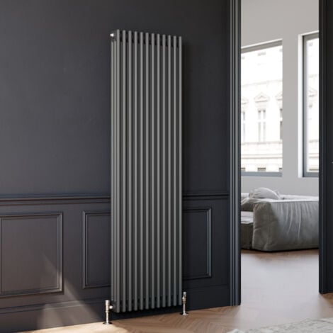 ELEGANT Traditional Radiator Anthracite Mild Steel Radiator 1800x554mm 3 Column Radiator for Most Places at Home