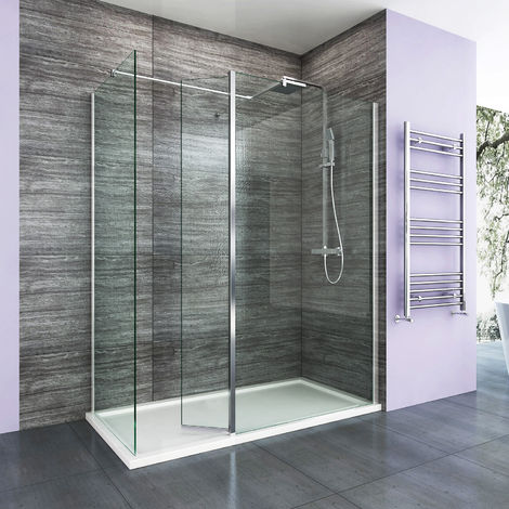 ELEGANT 700mm Wetroom Screen with 300mm Flipper Panel and End Panel ...