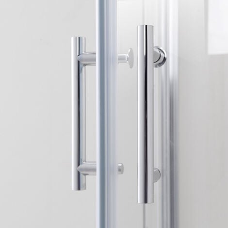 ELEGANT 800 x 800mm Square Corner Entry Shower Enclosure with Sliding Reversible Shower Door for Bathroom Enclosure Cubicle