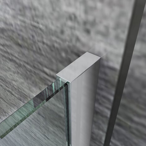 ELEGANT 1200mm Frameless Wet Room Shower Screen Panel 8mm Easy Clean Glass Walk in Shower Enclosure with Support Bar