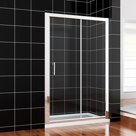 ELEGANT 1500mm Sliding Shower Door Reversible Bathroom Shower Enclosure Cubicle
