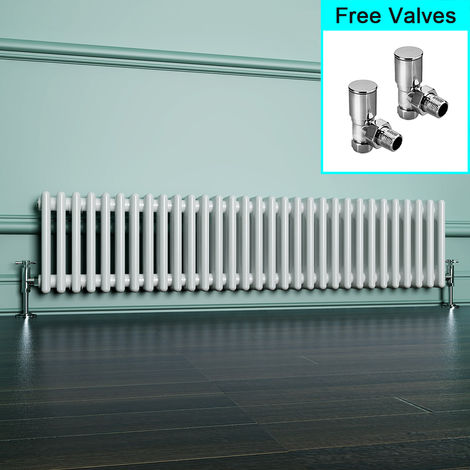 ELEGANT Traditional Radiator Cast Iron Style Horizontal Radiator White ...