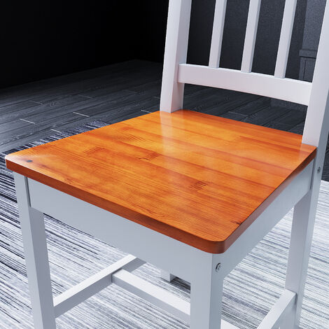 ELEGANT Dining Table and 4 Chairs Nature Kitchen Living Room Furniture, Solid Pine Wood Dining Room set Honey