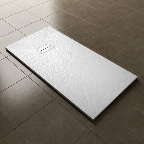 ELEGANT 1400x700mm White Rectangular Shower Enclosure Tray with Waste Trap