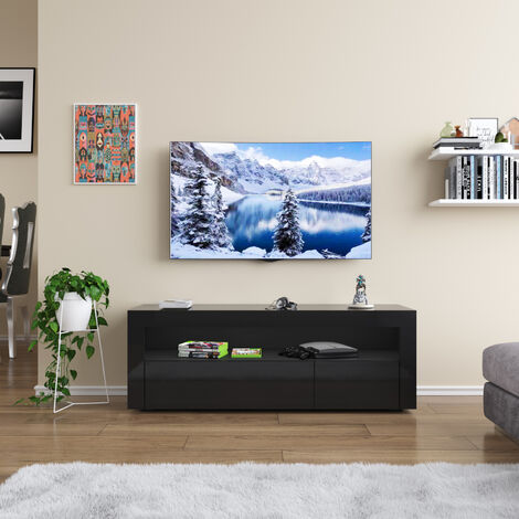 ELEGANT TV Stand Unit High Gloss TV Cabinet 1200mm with Modern LED Entertainment Center TV Table Cupboard Storage