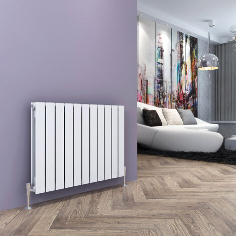 ELEGANT 600 x 836 mm White Designer Radiators Horizontal Double Flat ...