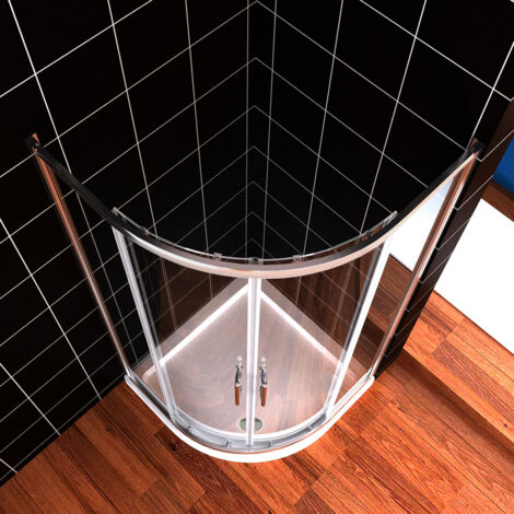 ELEGANT 800 x 800 mm Walk in Quadrant Shower Cabin Sliding Shower Cubicle 6mm Glass Shower Enclosure