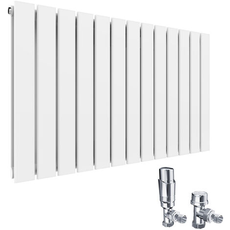 ELEGANT 600x988mm White Designer Radiator Horizontal Flat Panel Double ...