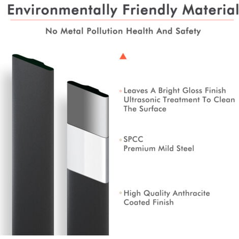 ELEGANT 600 x 1216mm Anthracite Designer Radiator Horizontal Flat Panel Double Panel Rad