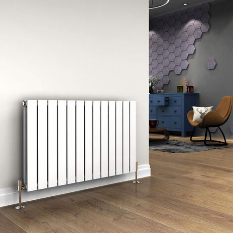 ELEGANT 600 x 988mm White Designer Radiator Horizontal Flat Panel Double Panel Rad