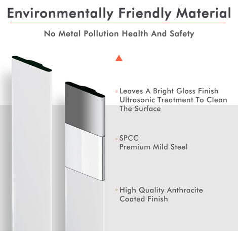 ELEGANT 1600 x 456mm White Designer Radiator Vertical Flat Panel Single Panel Rad