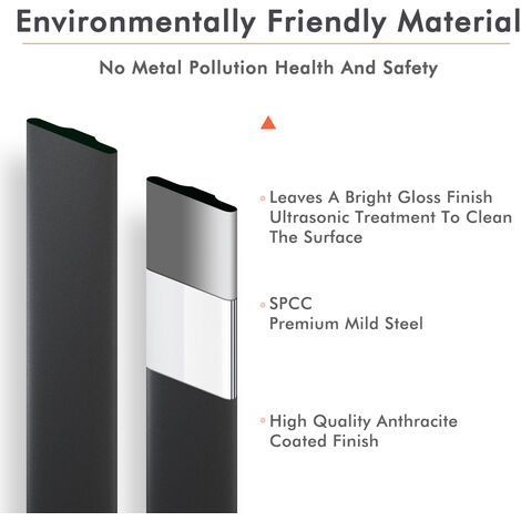ELEGANT 1600 x 456mm Anthracite Designer Radiator Vertical Flat Panel Single Panel Rad