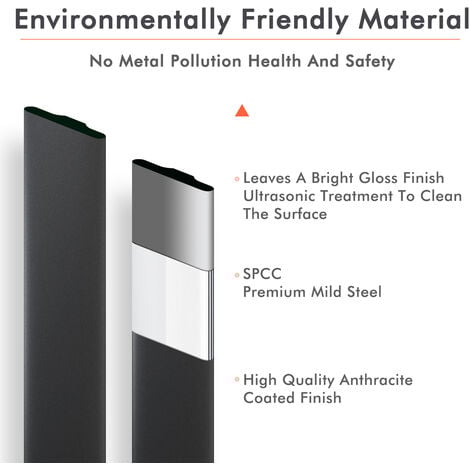 ELEGANT 600 x 1596mm Anthracite Designer Radiator Horizontal Flat Panel Double Panel Rad