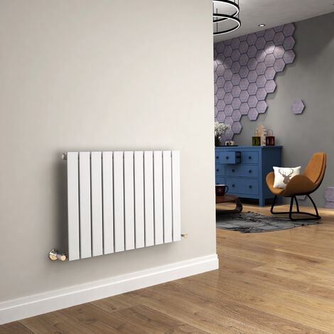 ELEGANT 600 x 836mm White Designer Radiator Horizontal Flat Panel Single Panel Rad