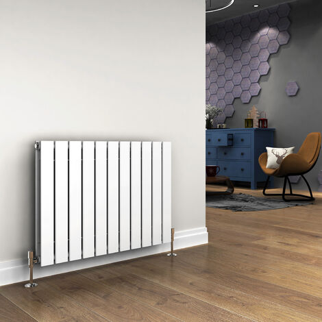 ELEGANT 600 x 836mm White Designer Radiator Horizontal Flat Panel Double Panel Rad