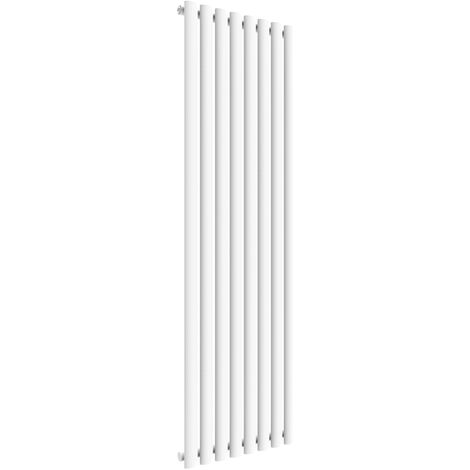 ELEGANT 1600 x 472mm White Designer Radiator Vertical Oval Column Panel Single Panel Rad