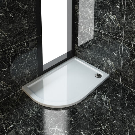 ELEGANT Quadrant Stone Shower Tray with Waste Trap Left 1200 x 800 x 40 mm (1/4)