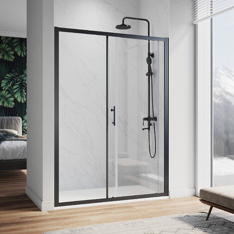 ELEGANT 1400mm Modern Sliding Shower Door Reversible Bathroom Shower ...