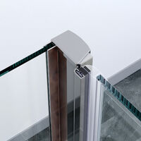 ELEGANT Frameless Pivot Shower Door Glass Screen Reversible Shower Enclosure 700mm