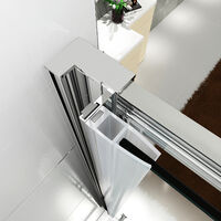 ELEGANT Modern Sliding Shower Cubicle Door Bathroom Shower Enclosure 1000mm