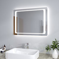 ELEGANT Modern LED Illuminated Bathroom Mirror with Light 800 x 600 mm + Demister Pad, Sensor